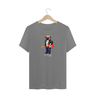 Nome do produtoCamiseta Pug - Pug Guitar Rock - Plus Size