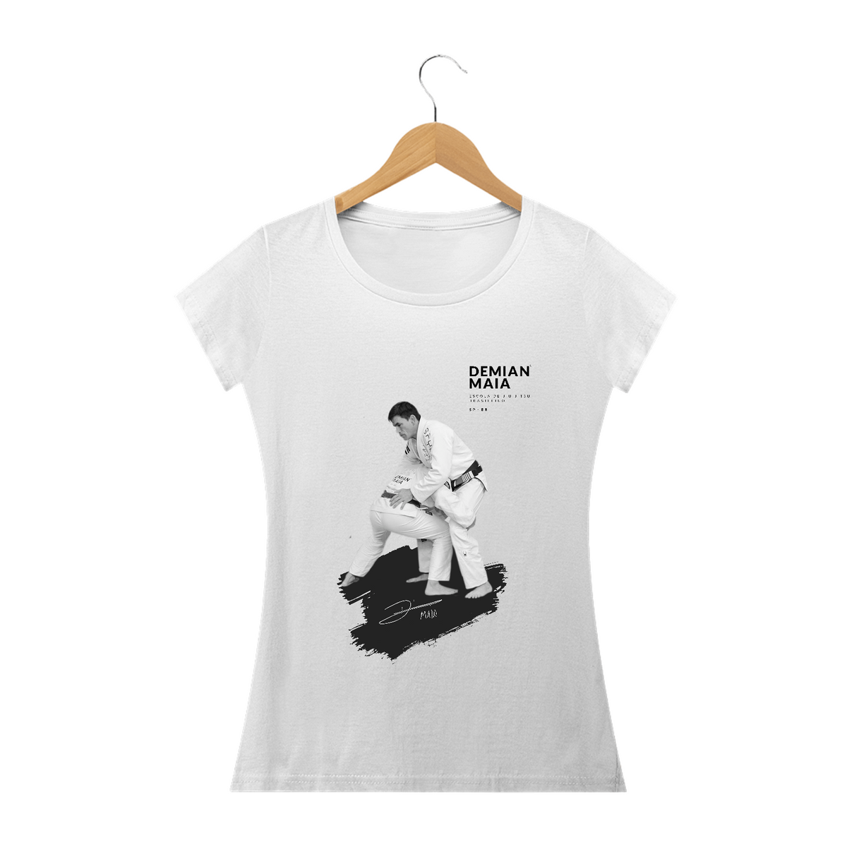 Nome do produto: camiseta feminina baby long Demian Maia