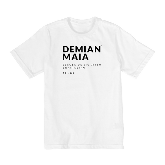 Camiseta Infantil (10 a 14) Demian Maia logo 2 preto