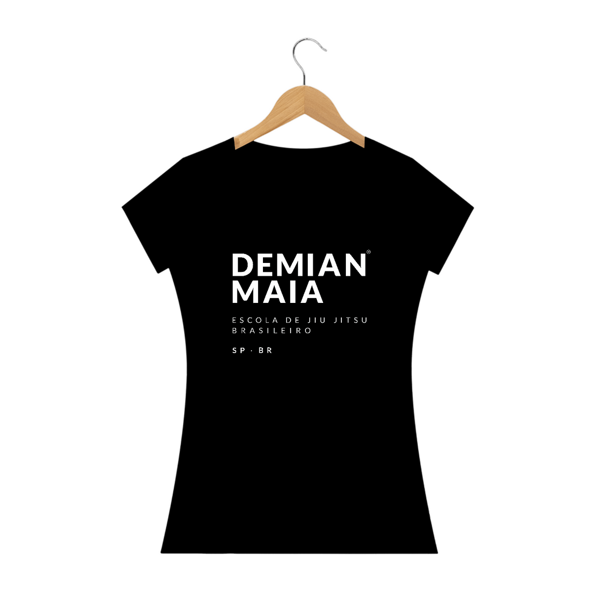 Nome do produto: Camiseta Feminina Baby Long Demian Maia logo 2 branco 1