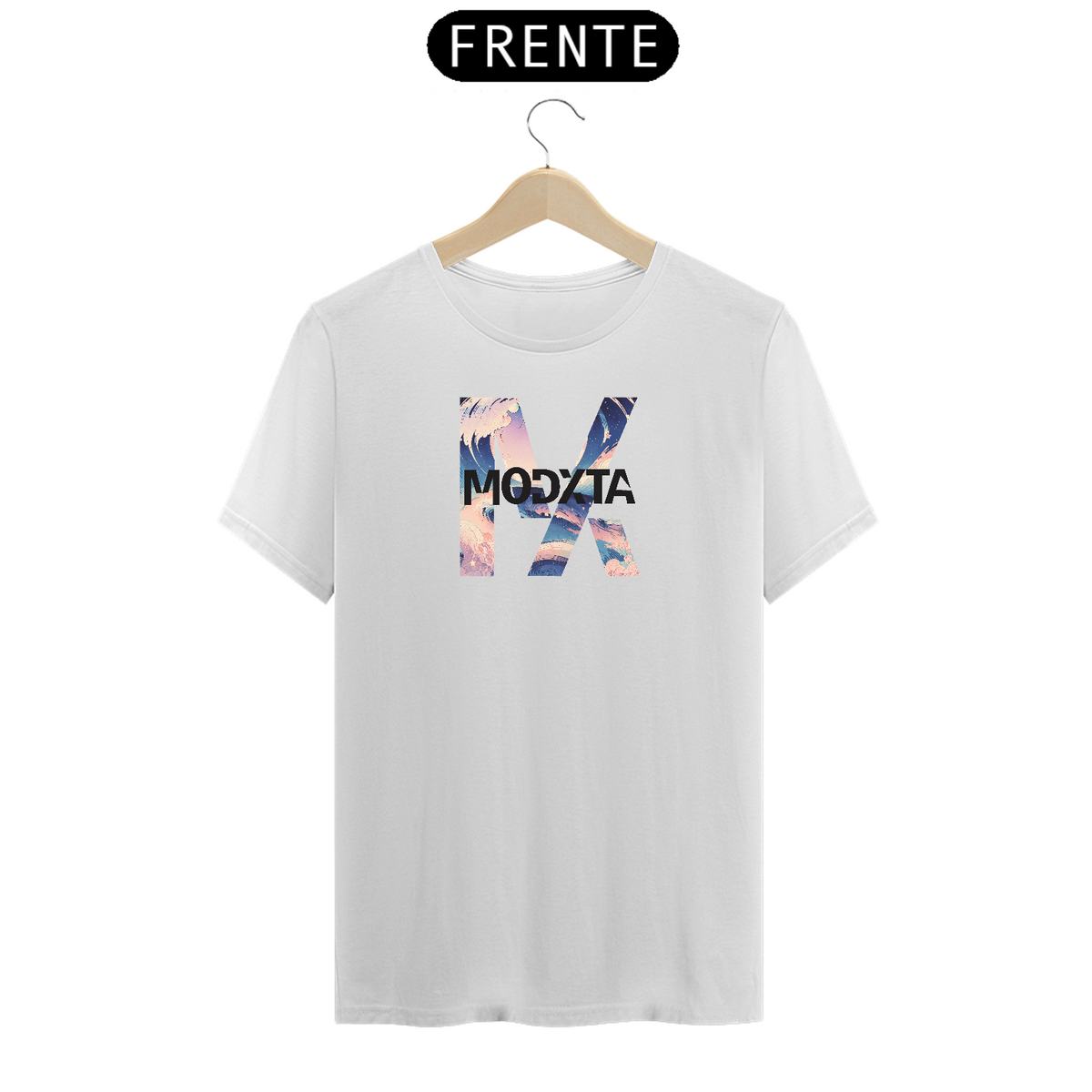 Nome do produto: Camisetas T-Shirt Premium com Estampas Artísticas colorida MODXTA Branca