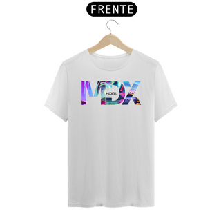 Camisetas T-Shirt Premium com Estampas Artísticas colorida MDX Branca