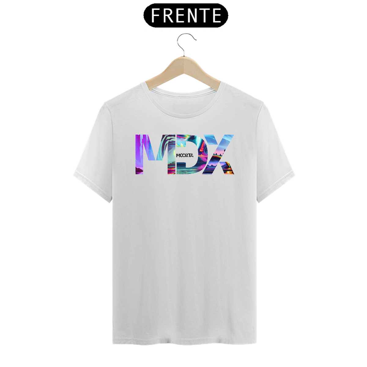 Nome do produto: Camisetas T-Shirt Premium com Estampas Artísticas colorida MDX Branca