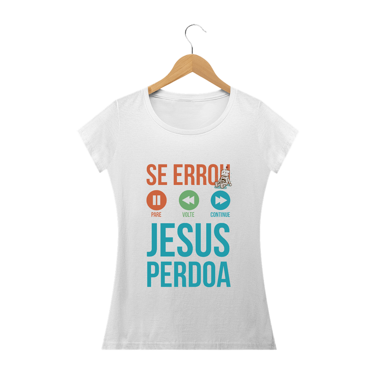 Nome do produtoCamisa Feminina Jesus Perdoa -  Várias Cores