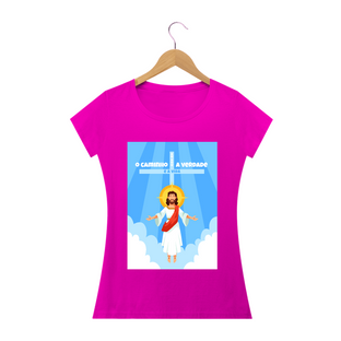 Nome do produtoCamisa Feminina Imagem Jesus - Várias Cores