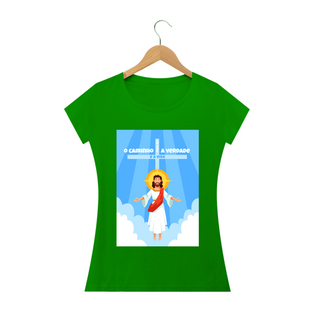 Nome do produtoCamisa Feminina Imagem Jesus - Várias Cores