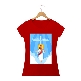 Nome do produtoCamisa Feminina Imagem Jesus - Várias Cores