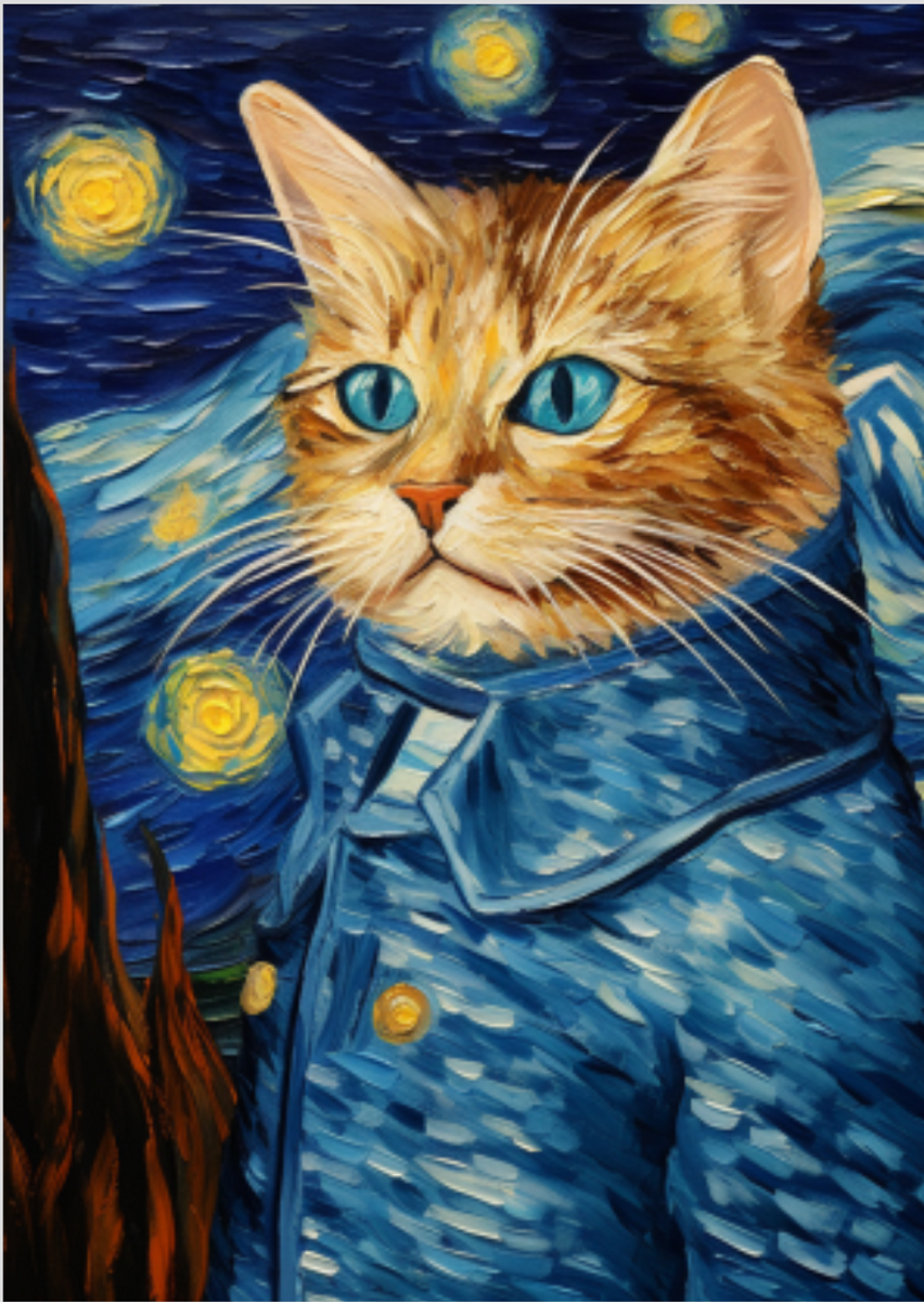 Nome do produto: Gato Vincent: Uma Noite Estrelada Felina