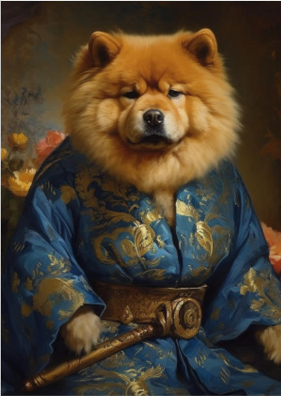 Chow Chow Estrelado: Inspiração Van Gogh