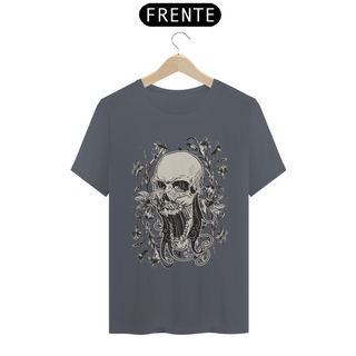 Nome do produtoT-Shirt - Quality - Flowers Skull