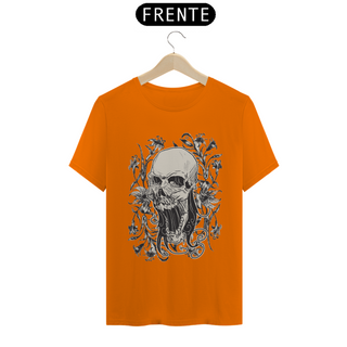 Nome do produtoT-Shirt - Quality - Flowers Skull