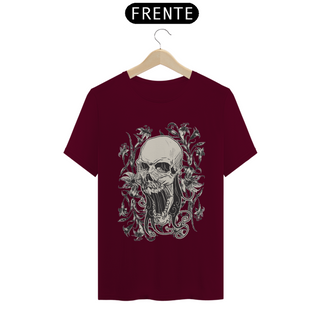 Nome do produtoT-Shirt - Quality - Flowers Skull