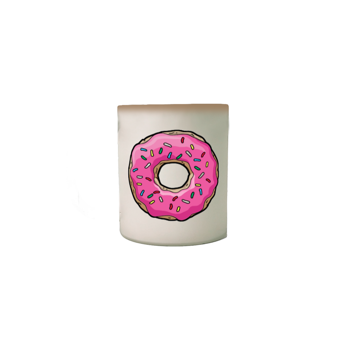 Nome do produto: Caneca Mágica Rosquinha de Morango