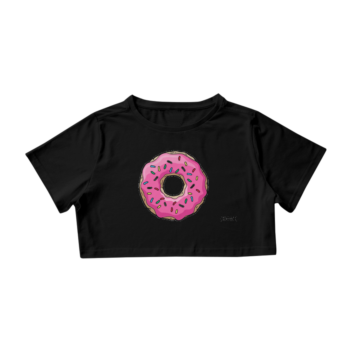 Nome do produto: Camisa Rosquinha de Morango Cropped