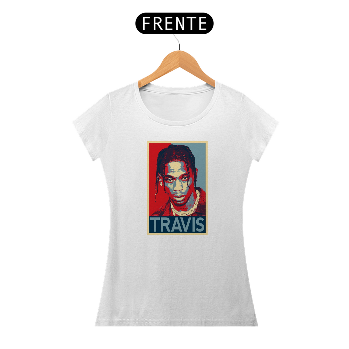 Nome do produto: Camiseta Feminina Travis Scott