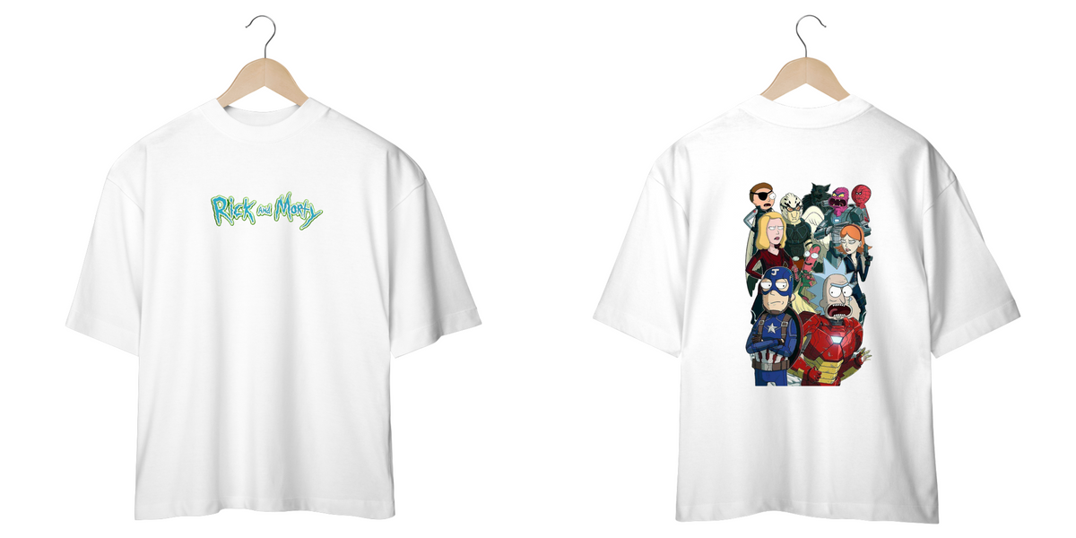 Nome do produto: Camiseta Oversized Rick and Morty