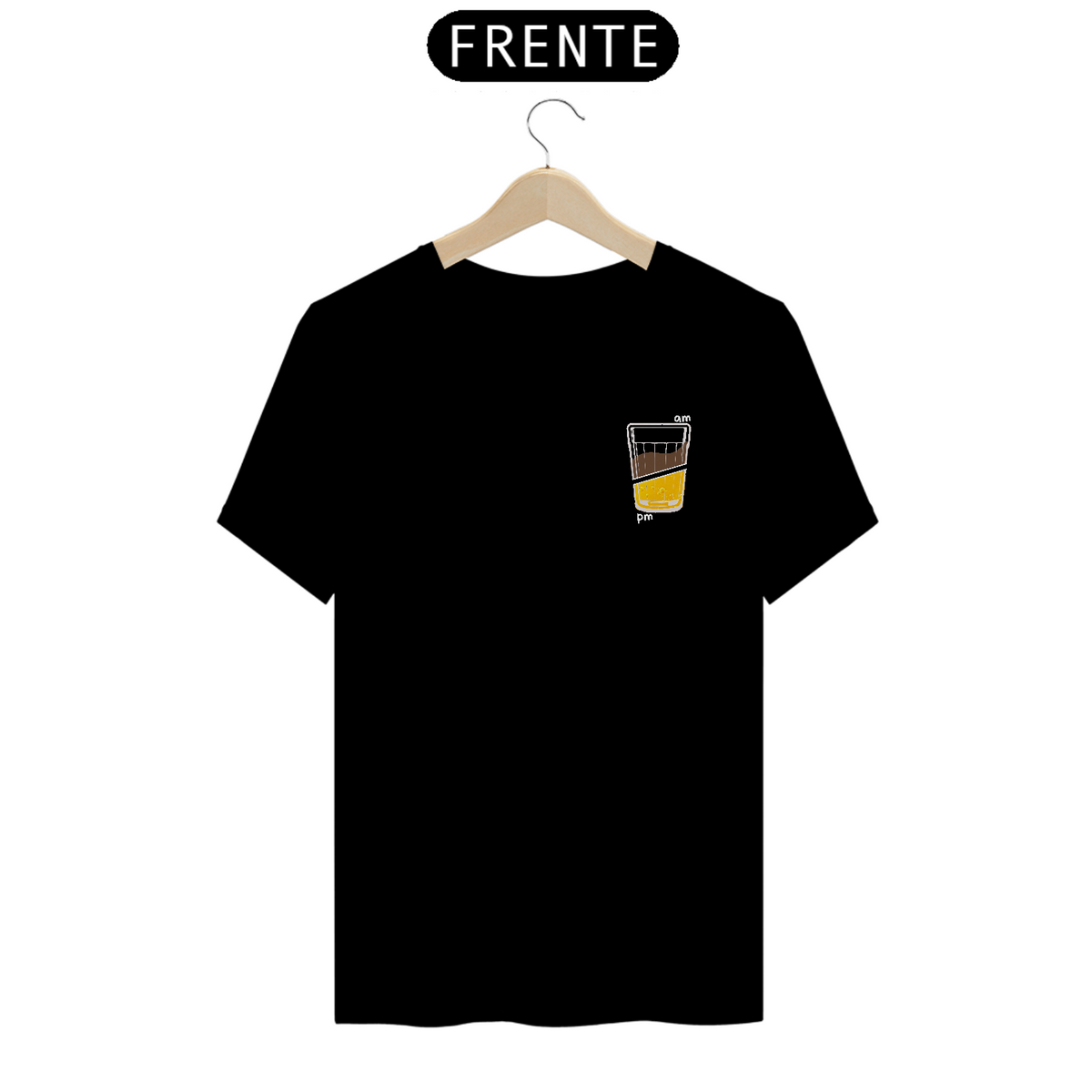 Nome do produto: Camiseta Am Café Pm Cerveja