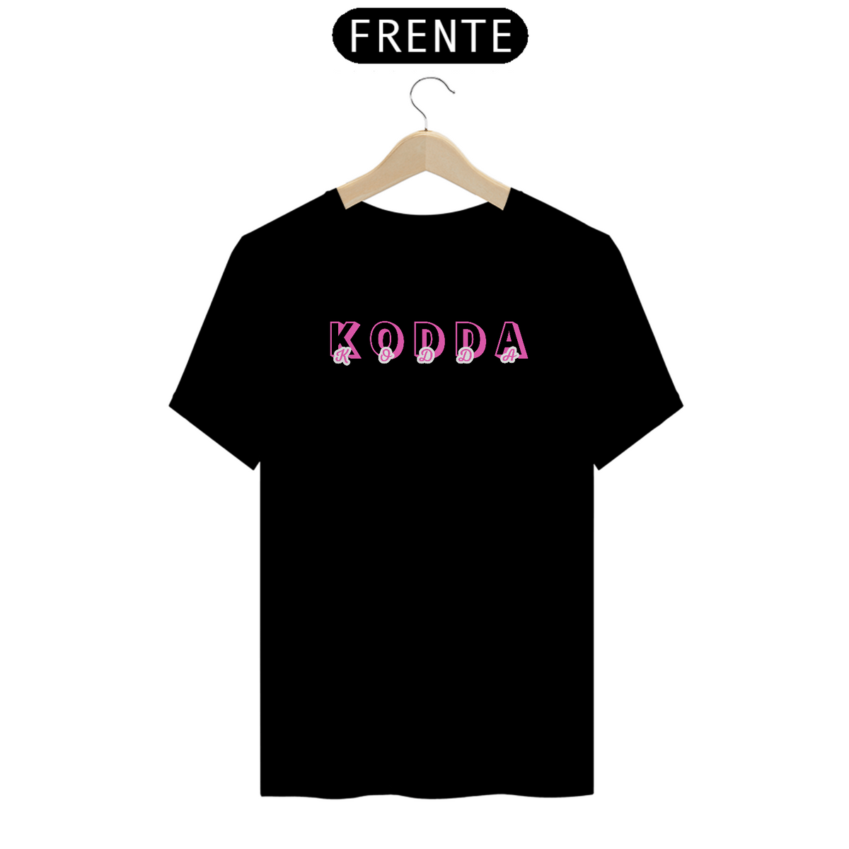 Nome do produto: T-shirt classic- Logo da kodda na cor rosa 
