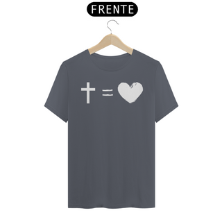 Nome do produtoCamiseta Frases - CRUZ = AMOR - Estampa Branca