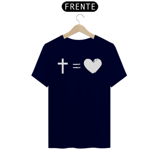 Nome do produtoCamiseta Frases - CRUZ = AMOR - Estampa Branca