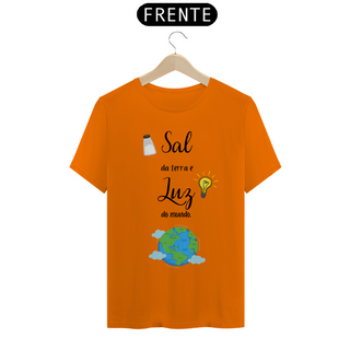 Nome do produtoCamiseta Frases - Sal e Luz - Estampa Preta