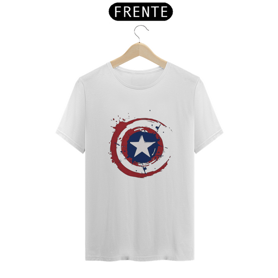 Camiseta T-Shirt Classic Unissex /  Escudo Capitão América