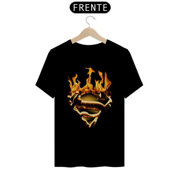 Camiseta T-Shirt Classic Unissex / Logo Fire Super-Homem