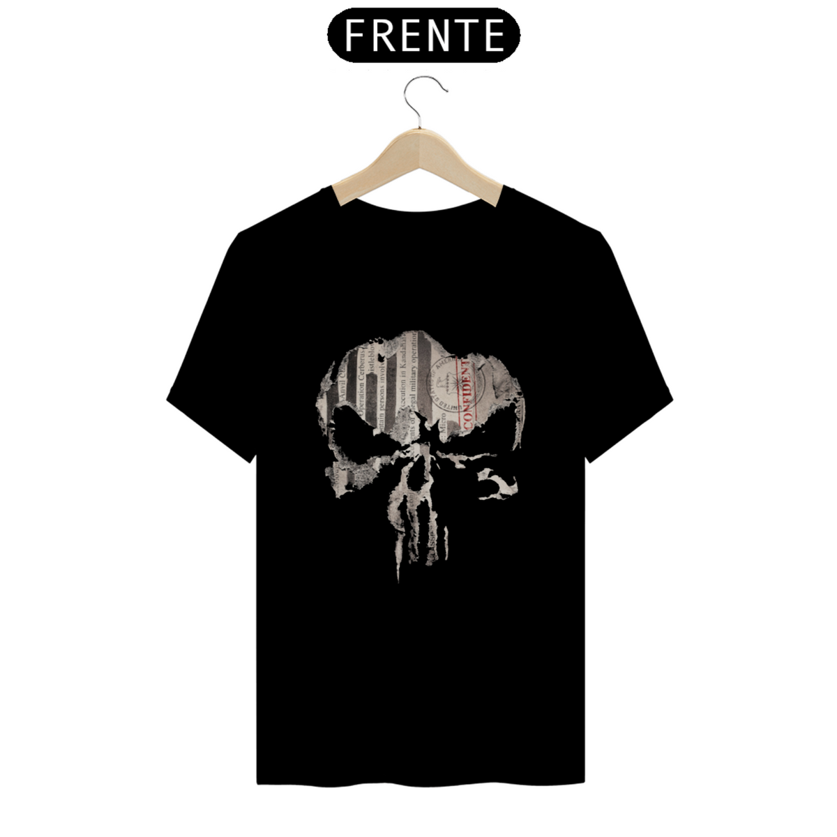 Nome do produto: Camiseta T-Shirt Classic Unissex / Caveira O Justiceiro
