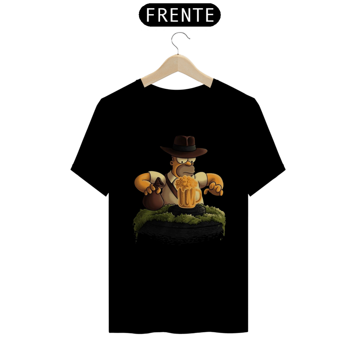 Nome do produto: Camiseta T-Shirt Classic Unissex / Homer Simpson / Indiana Jones