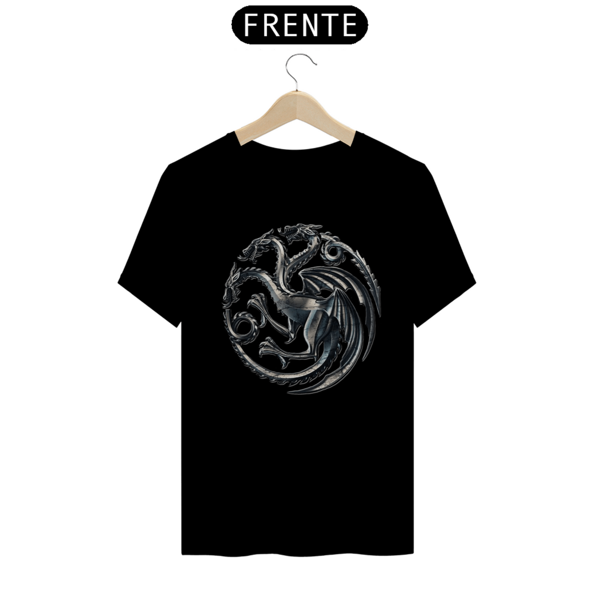 Nome do produto: Camiseta T-Shirt Classic Unissex / Game Of Thrones Os 3 Dragões