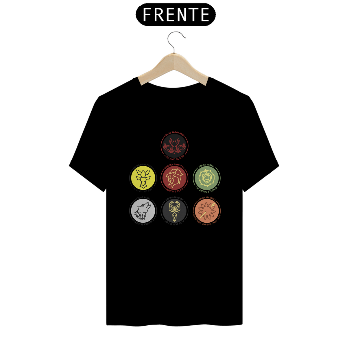 Nome do produto: Camiseta T-Shirt Classic Unissex / Simbolo Avatar Game Of Thrones