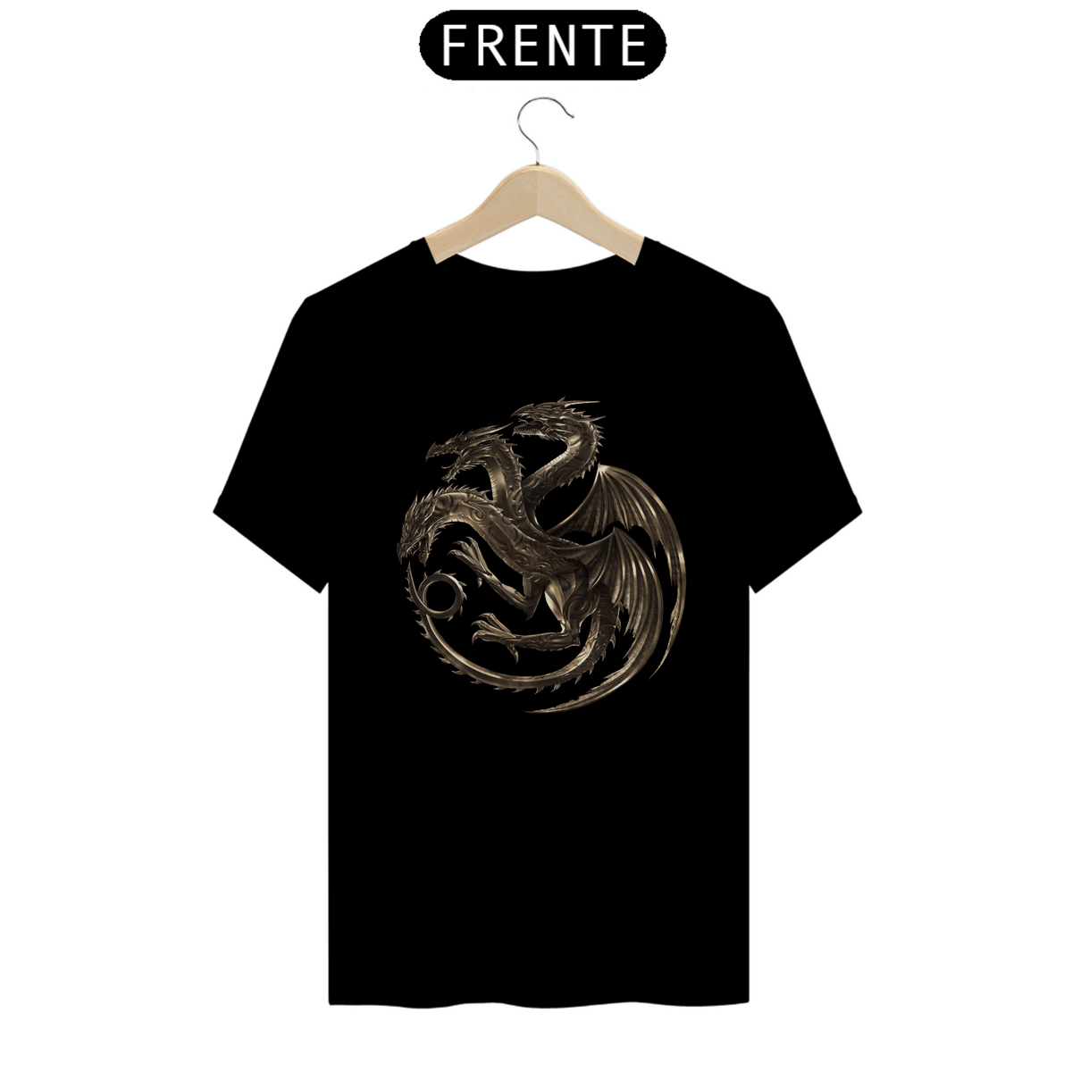 Nome do produto: Camiseta T-Shirt Classic Unissex / Game Of Thrones Os 3 Dragões 