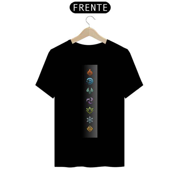 Camiseta T-Shirt Classic Unissex / Genshin Impact Simbolos