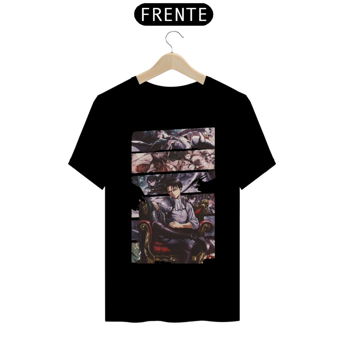 Nome do produto: Camiseta T-Shirt Classic Unissex / Levi Attack On Titan