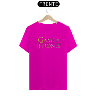 Nome do produtoCamiseta T-Shirt Classic Unissex / Game Of Thrones Logo Dourado E Prata
