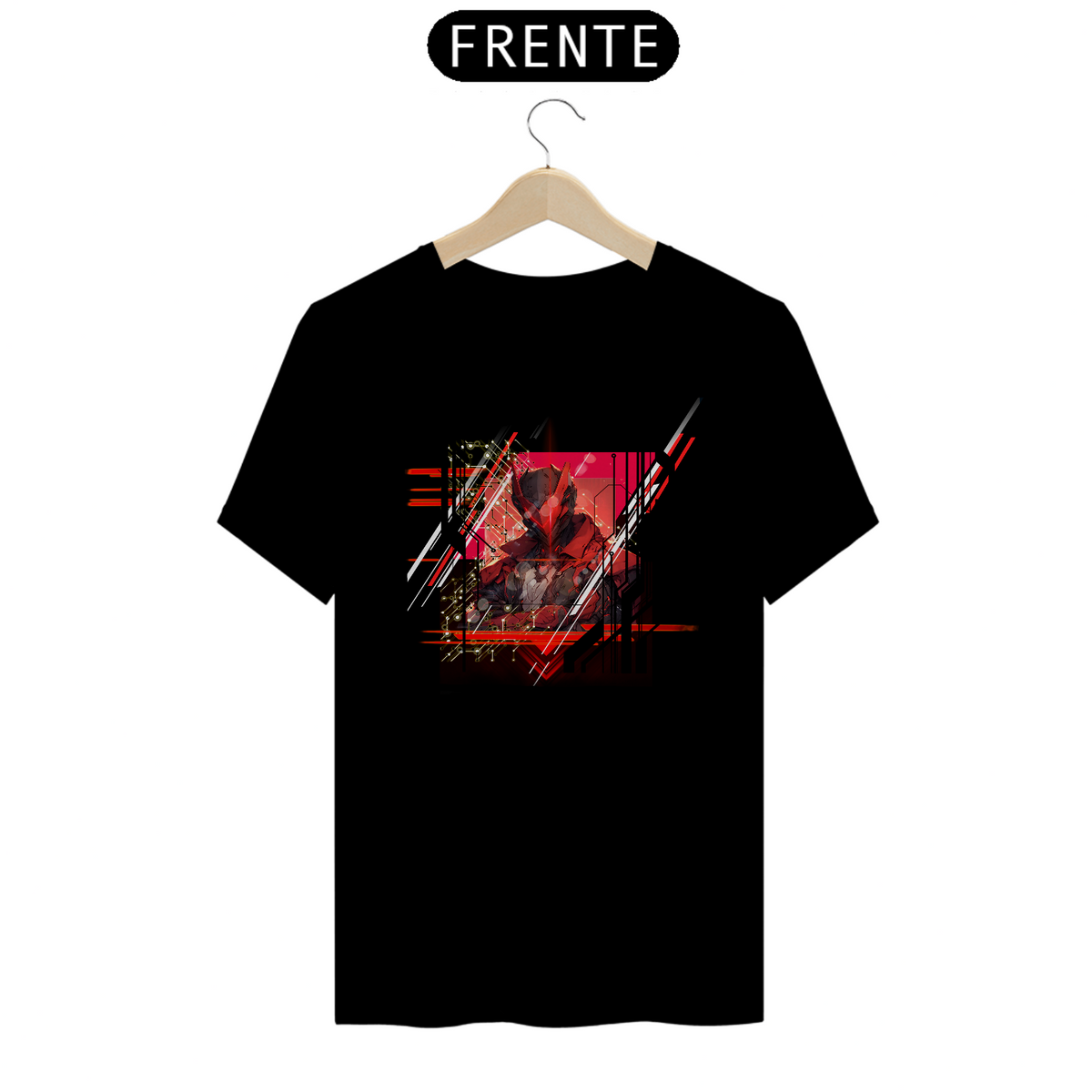Nome do produto: Camiseta Guerreiro Cyberpunk, T-Shirt cyberpunk warrior