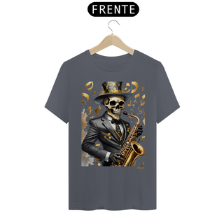 Nome do produtoCamiseta Taquê Caveira Saxofonista