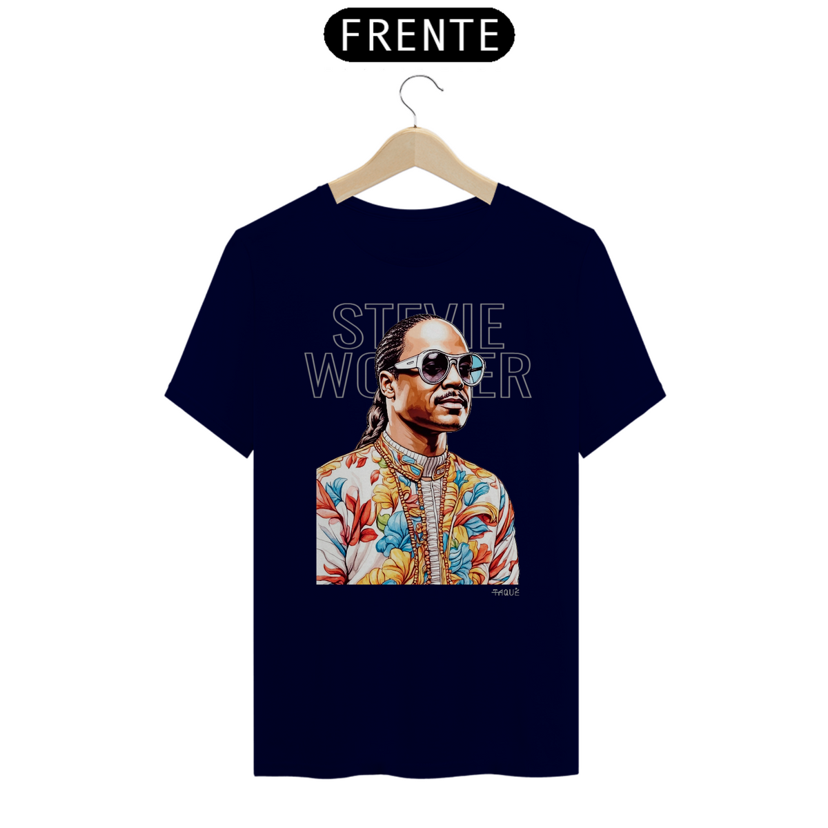 Nome do produto: Camiseta Taquê Lendas - Stevie Wonder