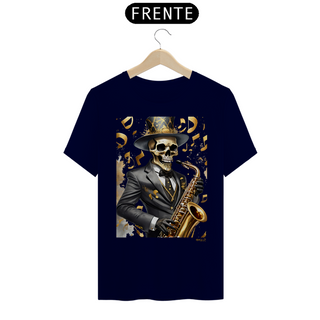 Nome do produtoCamiseta Taquê Caveira Saxofonista