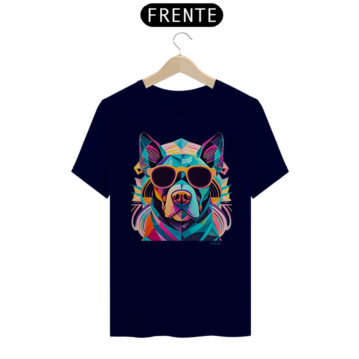 Nome do produto: Camiseta Quality  Polígonos - Cachorro