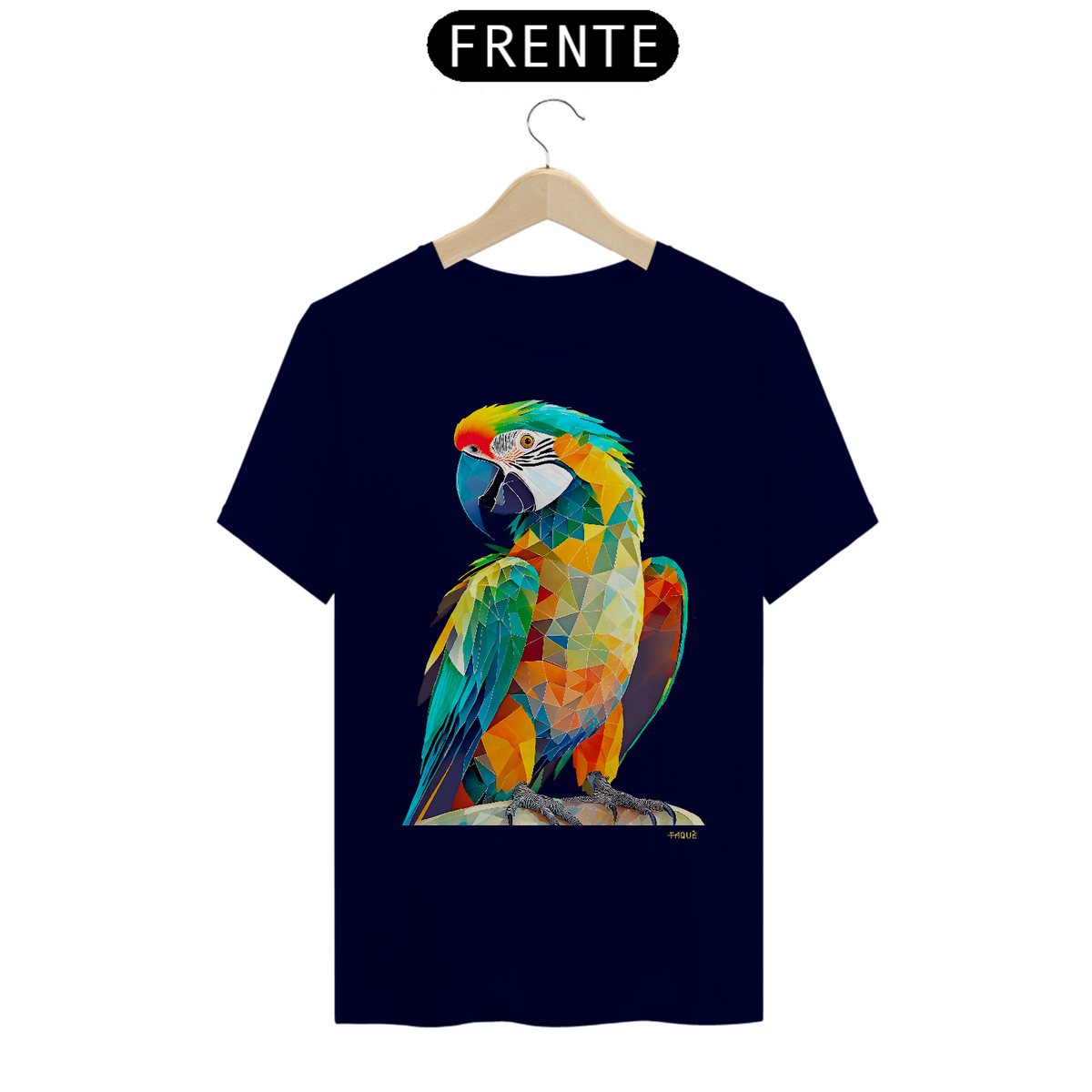 Nome do produto: Camiseta Papagaio Poligonos