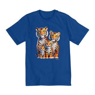 Camiseta Infantil Quality Familia Tigrinhos