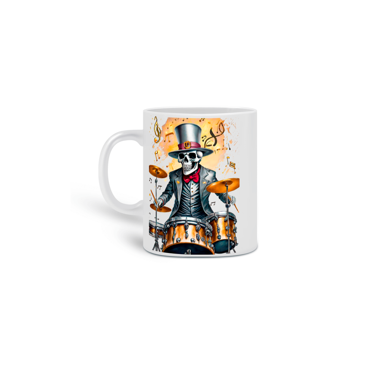 Nome do produto: Caneca Taquê Skull Drummer