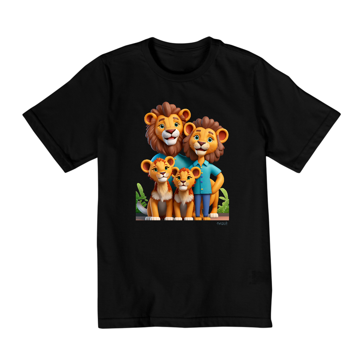 Nome do produto: Camiseta Infantil Quality Família Leão Cartoon