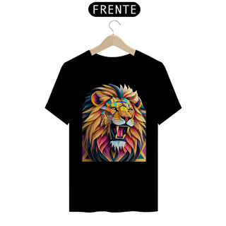 Camiseta Leão Polígonos