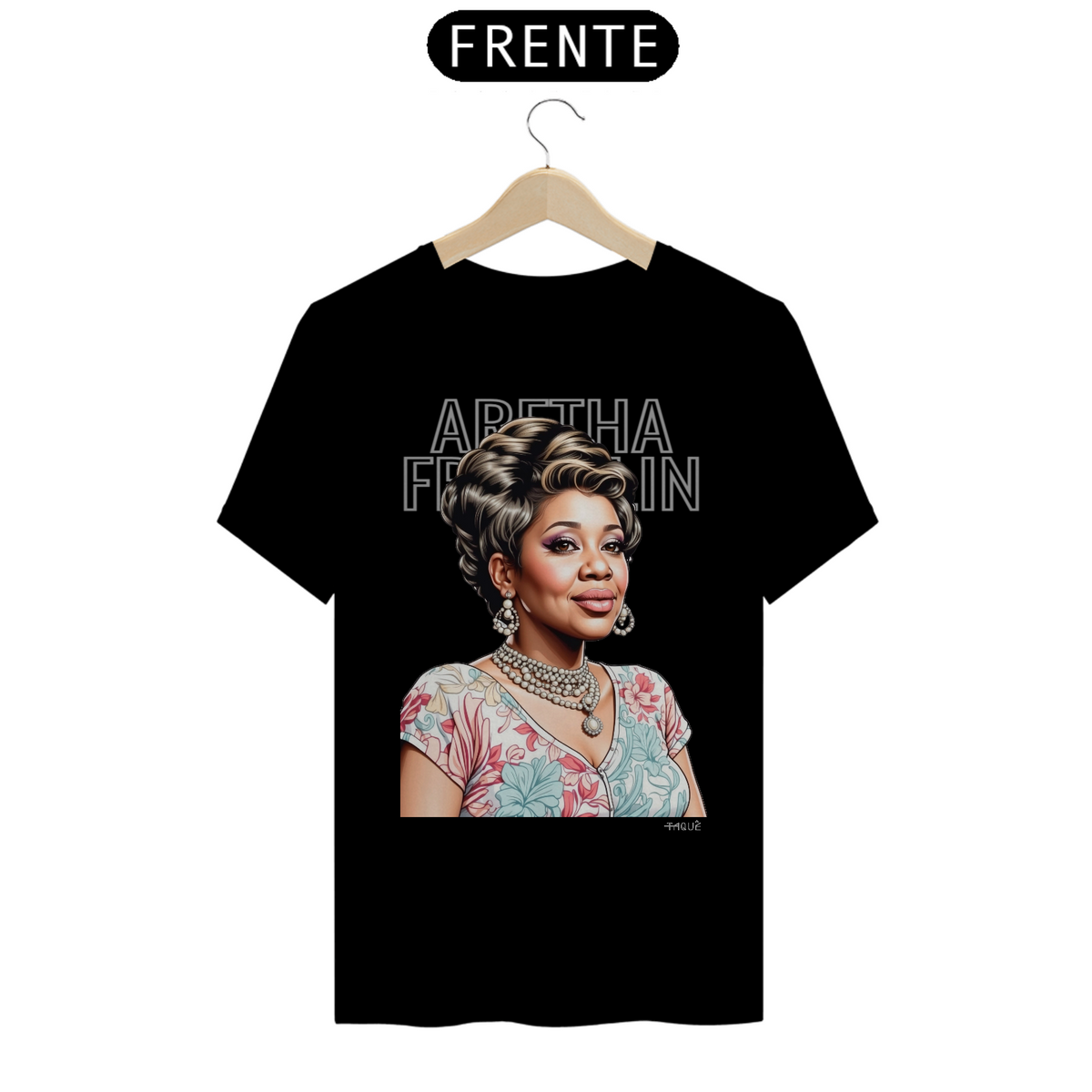 Nome do produto: Camiseta Taquê Lendas - Aretha Franklin