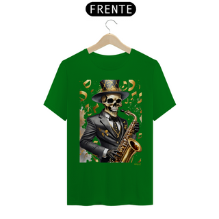 Nome do produtoCamiseta Taquê Caveira Saxofonista