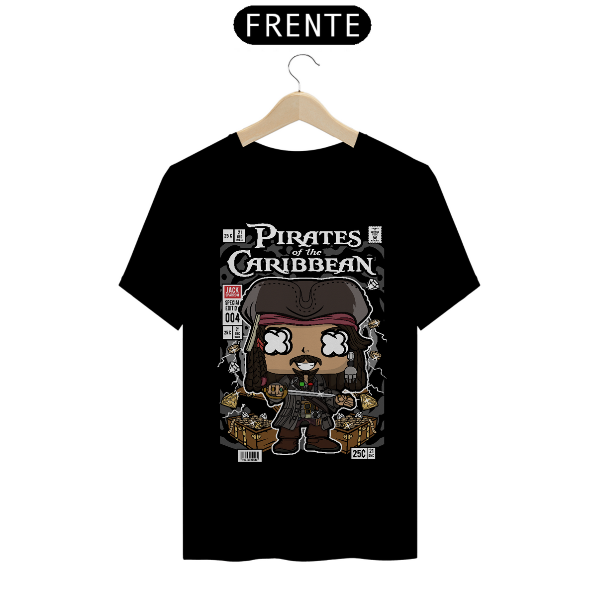 Nome do produto: Tshirt Classic Captain Jack Sparrow