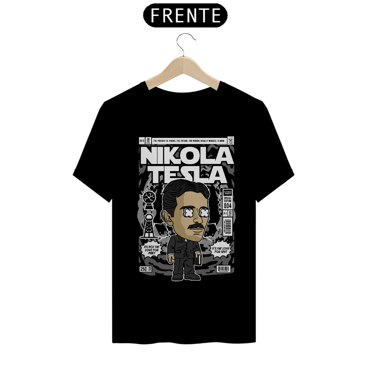 Nome do produto: Tshirt Classic Nikola Tesla