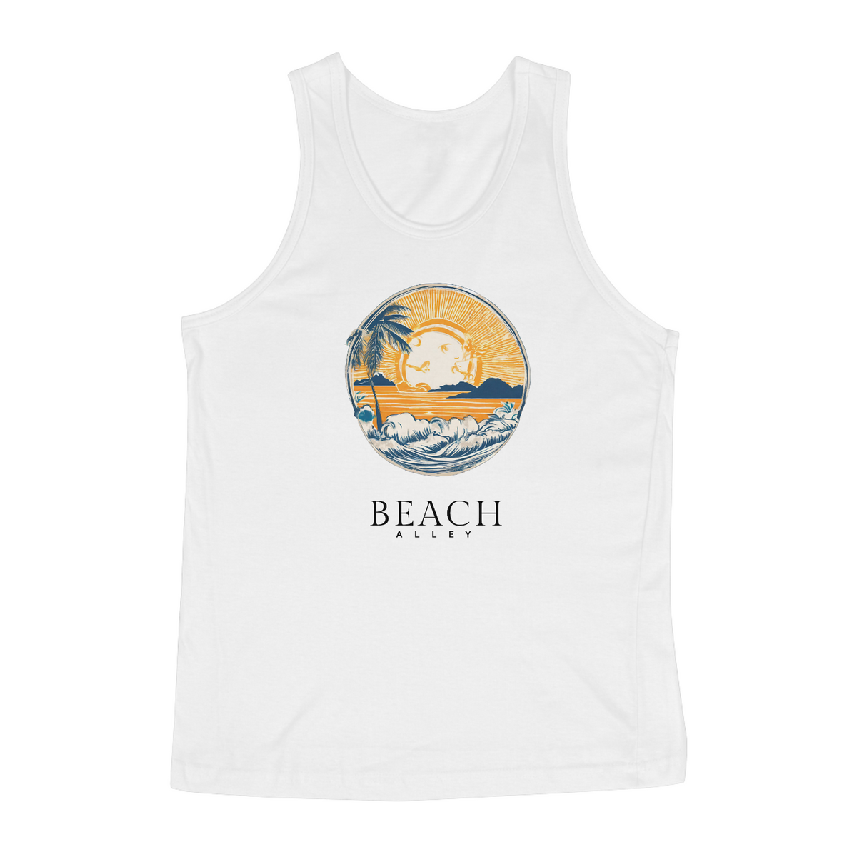 Nome do produto: Regata Sunset Graphic Beach Alley Branca